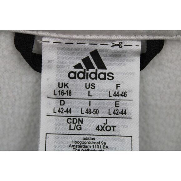 adidas women's white and black crop jacket size L - Picture 8 of 9